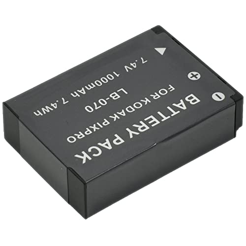 2 baterías LB-070 de repuesto para viajes con cámara EasyShare AZ651 3