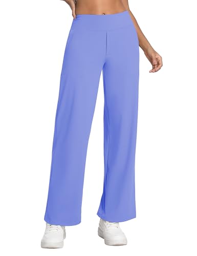 Image of BUBBLELIME Women High Waist Wide Legs Yoga Pants Loose Sweatpants Pockets | 29 inch /31 inch /33 inch /35 inch /37 inchInseam,2 Styles / Dress /Basic,Lounge,Comfy,Stretch Casual Work