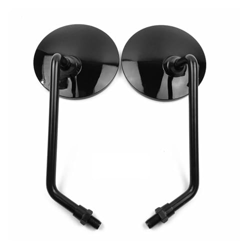 SUPER DAFI Espejo Manillar Espejo Retrovisor Redondo De 8 Mm Y 10 Mm para Motocicleta Bicicleta Eléctrica Ciclomotor Retrovisor Lateral(10mm Black)