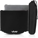 Vive Inflatable Cushion - Office Chair & Wheelchair Air Pad for Coccyx, Tailbone, Sciatica, Cars, Stadium Bleacher Seats, Travel, Airplanes & Boats - Easy to Self Inflate or Deflate for Transport