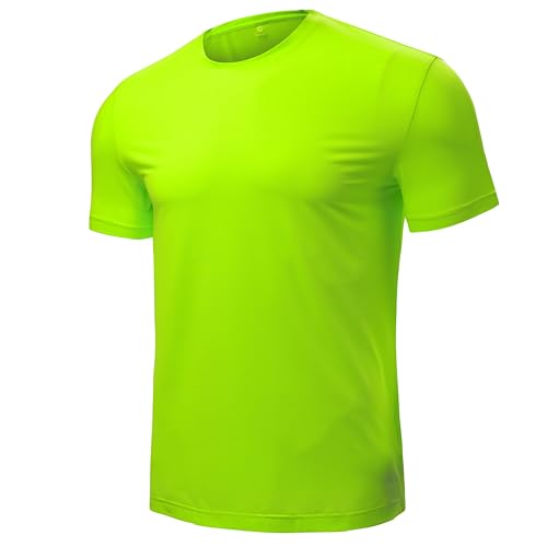 Men’s Short Sleeve Quick Dry Moisture Wicking Active Crew Neck T Shirt - Athletic Running Gym Workout Tee Tops