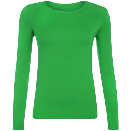 Image of Hiffy Kids Plain Basic Top Long Sleeve Girls Uniform T-Shirt Tops (UK, Age, 11 Years, 12 Years, Regular, Jade Green)