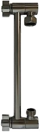 10 Locking Shower Head Extension Arm in Brushed Nickel