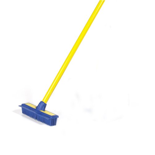 Smart BroomÂ  4003-99S 9" Multi-Purpose Squeegee Broom with 37" Straight Handle in Blue/ Yellow, ( Pack of 3)