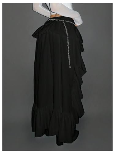 Verdusa Women's Renaissance Pirate Western High Low Night Out Skirt Asymmetrical Ruffle Maxi Skirts3