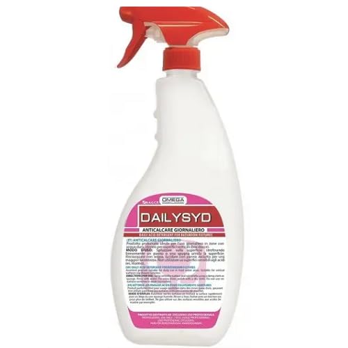 Anticalcare spray Dailysyd da 750 ml - conf 6 pezzi -Detergente anticalcare pronto all’uso, elimina efficacemente incrostazioni di calcare. per disincrostare lavabi, sanitari, pareti piastrellate etc