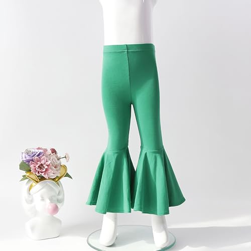 Moonker Baby Girls Baggy Flare Pants Ruffle Wide Leg Solid Color Elastic Waisted Casual Leggings Soft Comfy2