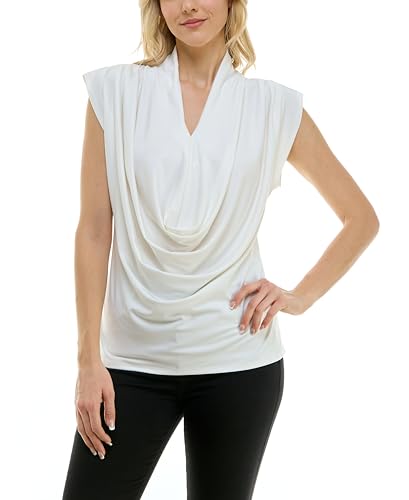 Image of Zac & Rachel Women's Pull on Sleeveless Dty Cowlneck Knit Top