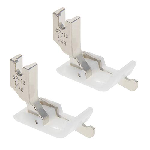 2 Piezas Pie de Prensatelas Abatible con Guía Derecha 1/4" miniatura 1
