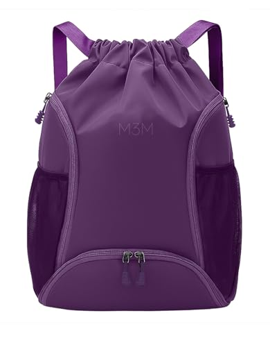 Mochila Esportiva Feminina Treino Academia Gym Bag Prática Drawstring Sacola Esporte (ROXO)