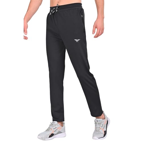Image of HALFSPACE Men's Polyester Lycra Track Pant | Track Pants for Men | Casual Stretchable Track Pant | Slim Fit Gym Sports Lower for Men | Solid Activewear Trouser Pant
