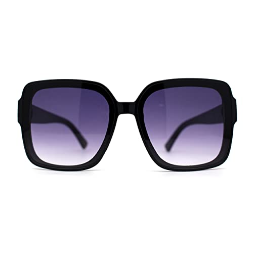 Womens Oversize 90s Butterfly Rectangle Inset Lens Sunglasses