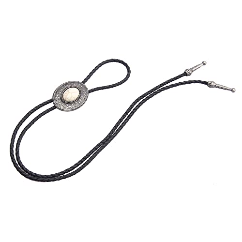 Image of Jeilwiy Bolo Tie for Men Western Cowboy Tie Necklace Gold Bolo Tie Leather Necktie Halloween Tie Accessories for Women