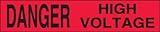 Accuform MPT25 Plastic Barricade/Perimeter Tape, LegendDanger HIGH Voltage, 3 Width x 1000-ft Length x 3-mil Thickness, Black on Red