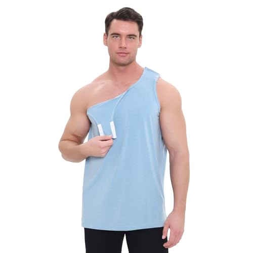 Chemise post-chirurgie homme pour s'habiller sans douleur