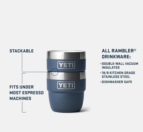 Image of YETI Rambler 4 oz Stackable Cup, Stainless Steel, Vacuum Insulated Espresso /Coffee Cup, 2 Pack