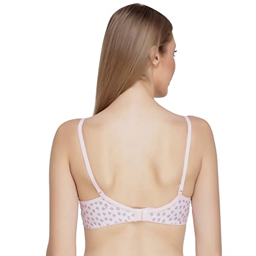 Image of Star Print Bra for Women - Made of Pure Cotton Full Coverage Non Wired Seamless Pushup Soft Cup for T-Shirt Saree Dress Sports Garment for Daily Use Everyday