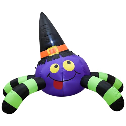 8FT Halloween Inflatable Witch Spider with LED Lights - image 8