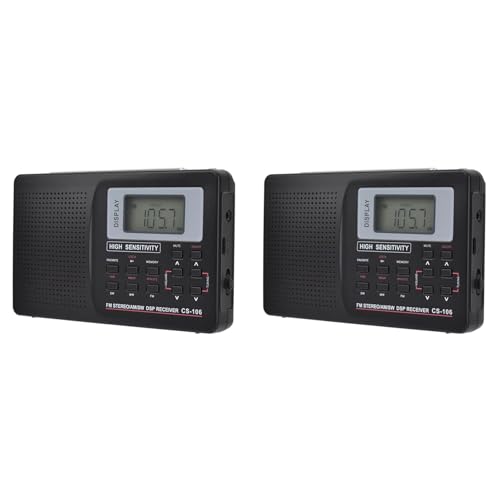 Radio pleine bande AM SW FM portable pack de 2 récepteurs multifonctions