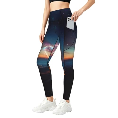 Leggings con estampado de corazón Shooting Star para el gimnasio y tu rutina diaria