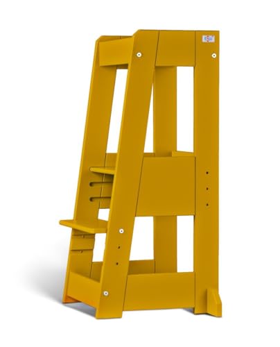 tiSsi #1 Lernturm Felix, Entdeckerturm Montessori Learningtower Buche Sunflower Gelb