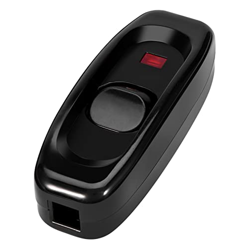 Switch per elettrodomestici, AC 250V 10A In linea ON/OFF Interruttore a bilanciere Tavolo passante Cavo lampada per scrivania interruttore con indicatore luminoso a LED (01)