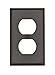 Leviton 85003 1-Gang Duplex Device Receptacle Wallplate, Standard Size, Thermoset, Device Mount, Brown