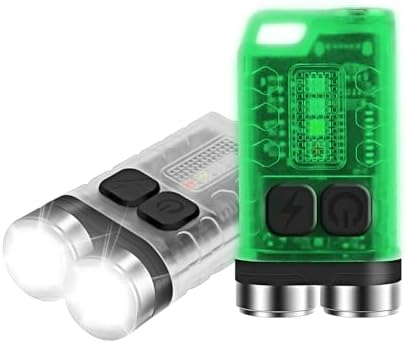 BORUIT V3 Mini Powerful Keychain Flashlights with Red UV Blue Light,High Lumens 900LM USB-C Rechargeable Small Pocket EDC LED Flash Light-12 Modes,IP65 Waterproof,Tail Magnet