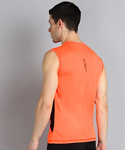 Image of Mens Sleeveless Sando Round Neck Running Tshirt for Workout Running