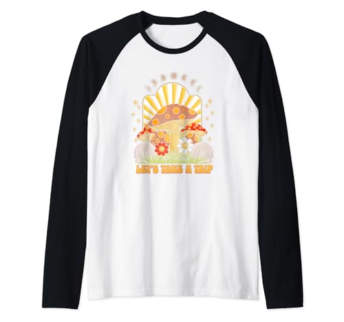 Take Trip Magic Mushroom Trippy Estética Cottagecore Camiseta Manga Raglan