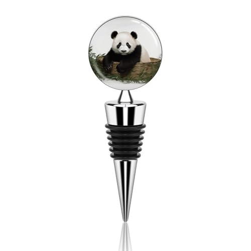 Bouchon de vin panda réutilisable pour conservation hermétique