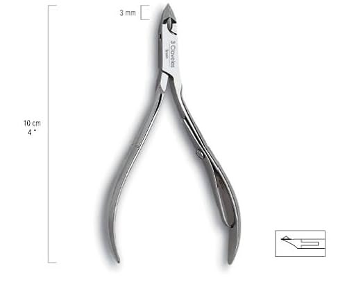 3 Claveles 12104 Zange gebogen 10 cm mit Mund Schnitt 3 mm