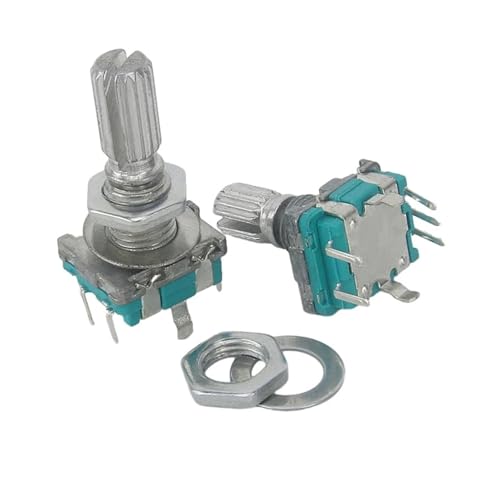 Codificador rotatorio de 360 grados EC11 con pulsador integrado y eje largo de 20mm en pack de 5