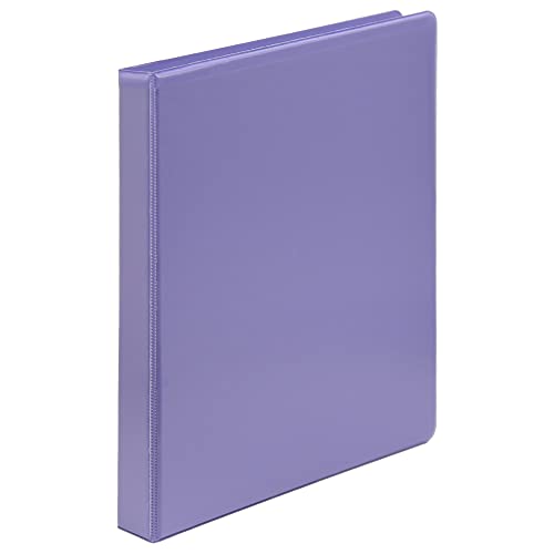 Image of Samsill Durable 1 inch 3 Ring Binder, 100% Recycled Chipboard, Lilac