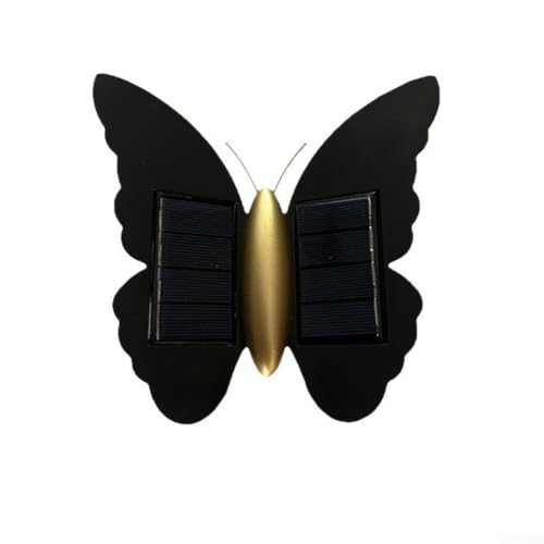 Lámpara solar de pared de bajo consumo con impermeabilidad IP65 y forma de mariposa con iluminación de arriba y abajo para interiores y exteriores (luz cálida (3000 K))