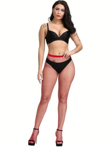 Image of Boolavard Fishnet Stockings, High Waist Tights for Women, Fish Net Tights Ladies Plus Size One Size Fit All