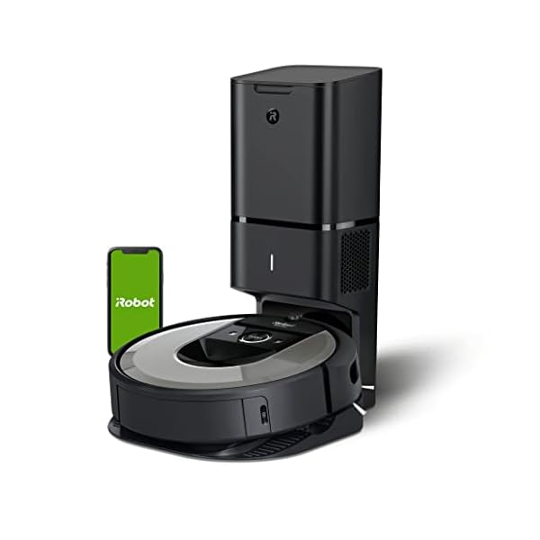 Robot-aspirador-Wi-Fi-iRobot-Roomba-i7556-Vaciado-automatico-Mapea-y-se-adapta-a-tu-hogar-Reconoce-objetos-Sugerencias-personalizadas-Compatible-asistente-voz-Coordinacion-Imprint-Negro