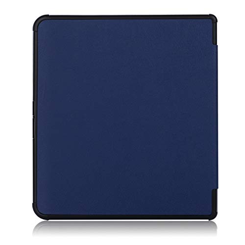 HuangHua E-Reader Cover for Kobo Forma N782 8 inch (2018 Release Version),Ultra Slim Lightweight with Auto Sleep/Wake Up Function Folio Leather Case for KOBO Forma 2018 8" E-Book (TPU-Black)