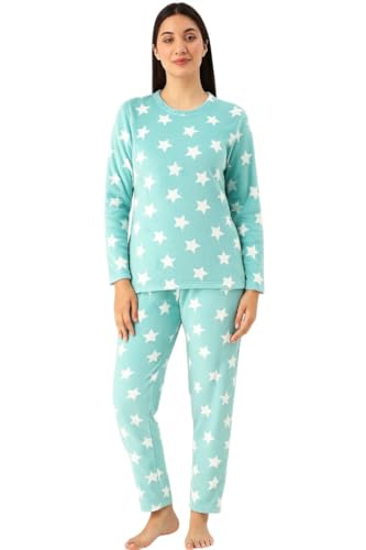 Image of CAMEY Womens Winter Full Sleeve Top and Pajama Pants Regular Fit Night Suit Round Neck Top and Pyjama Set Ladies Night Dress