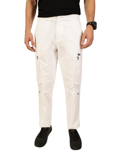 Image of Thomas Scott Men's | Solid | Light Weight | Breathable Fabric | 2 Zipper Pockets | Mid Rise | Regular Fit | Cotton Blend | Button Waist | Chino Trouser | Pants