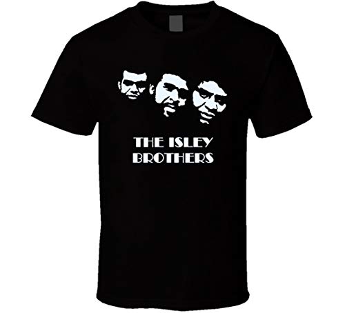 Photo de Cool Isley Brothers Retro Funk Soul T T-Shirts à Manches Courtes Black(X-Large)