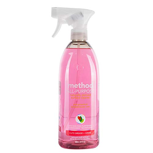 Method All-Purpose Cleaner Spray, Pink Grapefruit, Plant-Based and Biodegradable Formula Perfect for Most Counters, Tiles, Stone, and More, 28 oz Spray Bottle, (Pack of 1)