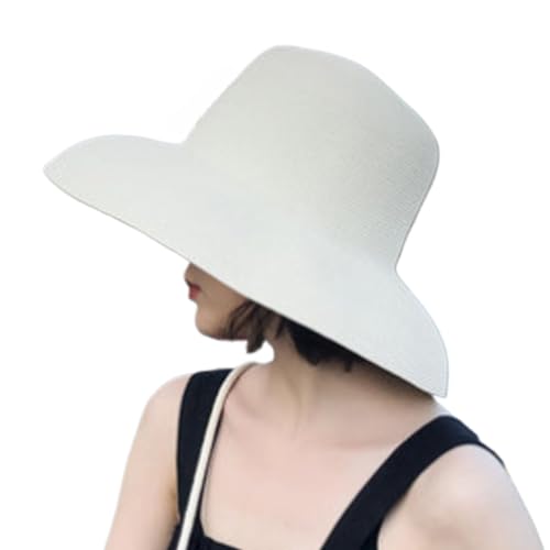 Chapeau de paille femme à large bord idéal pour vos journées de plage