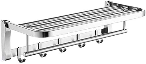 Rack à serviette double pôle au fini brillant pour une salle de bain familiale épurée