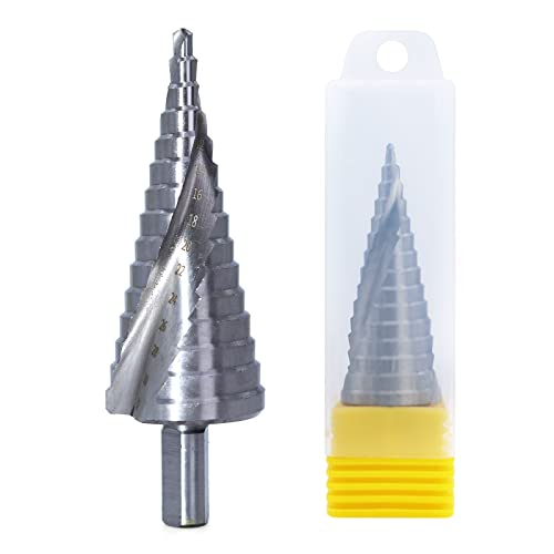 AIMEKE® Broca Escalonada, 15 Niveles Fresas para Metal HSS Titanio, 4-32 mm Vástago Hexagonal Brocas para Madera y Metal