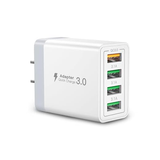 USB Wall Charger Block,Aioneus 40W 4-Port Charging Block White,QC 3.0 Fast USB Wall Plug for iPhone Xs/XS Max/XR/X/8/7/6,Tablets,Charging Cube with Google Pixel,HTC,Galaxy/Note/Edge,LG,Nexus,and More