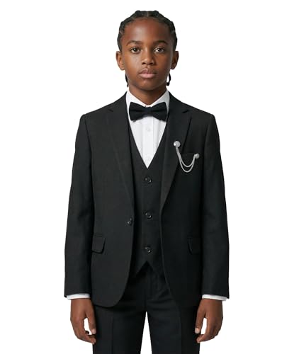 Costume pour garçon ajusté résolvant le choix de la tenue de mariage 8 pièces