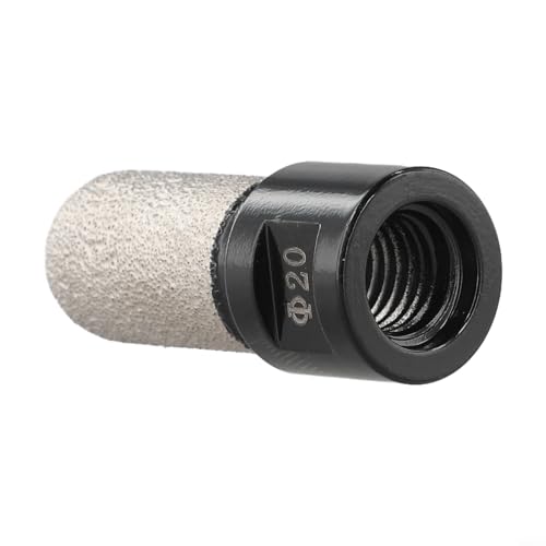 Rosca de cabeza de molienda de carburo soldado al vacío de 20 mm para amoladora angular, rebaba 3 en 1 para acabado de borde de encimera de granito de mármol (negro)