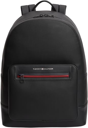 Tommy Hilfiger Herren Rucksack Foundation Backpack mit Laptop-Fach Schwarz (Black) Einheitsgröße