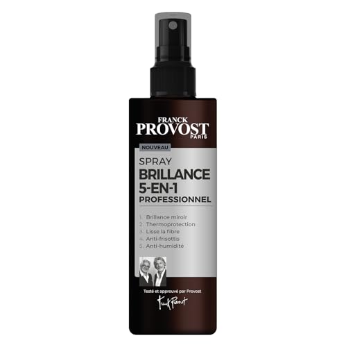 FRANCK PROVOST - Spray Brillance Professionnel 5-en-1 - +51% De Brillance Miroir - Thermoprotecteur, Imperméabilisant Et Anti-frisottis - Tous Types de...